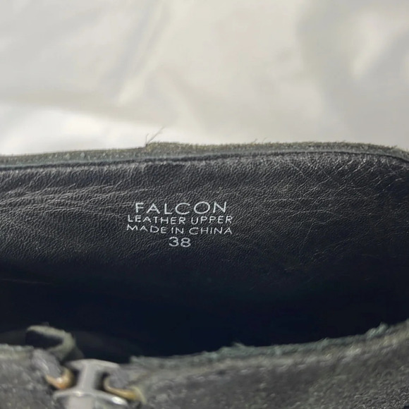 ASH Falcon Harness Moto Ankle Boots Black  Brushed Leather Chunky Heels 38 8 - Picture 11 of 15